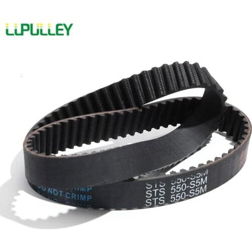 LUPULLEY S5M Timing Belt Closed Loop Black Rubber Toothed Belt 5mm Pitch Width 15/20/25mm Length 900/905/925/935/940/945/950mm