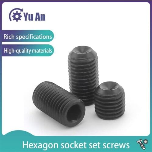 Spot Supply Grade 12.9 Set Screw with Concave End / Headless Hexagon Socket Head Cap Screw / Jackscrew M1.6-m6 50PCS