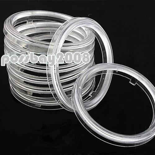 Universal 1 Pair 60/70/80/90/100/110mm Clear Plastic Len Cover LED COB Car Auto Angel Eye Halo Ring Car-Styling