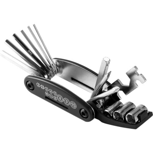 Universal 16 in 1 Bike Repair Tool Kit Multifunctional Cycling Steel Tools Portable Bicycle Repairing Accessories