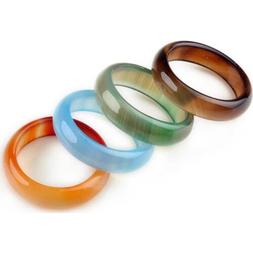 Mixed 10Pcs/Lot Vintage Natural Stone Ring For Women Unisex Fashion Charm Finger Rings Jewelry Gifts Wholesale