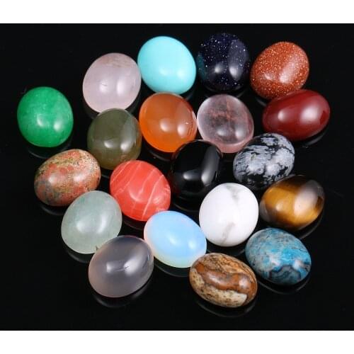 Natural Stone Elliptical shape Lapis Lazuli Cabochon No Hole Beads for Making Jewelry DIY accessories Loose Beads