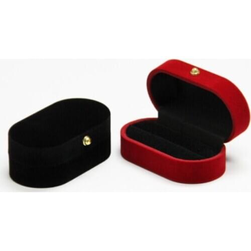 100pcs/lot Flocking Jewelry Box Couple Ring Storage Case Propose/Wedding Jewelry Organizer Wholesale