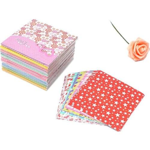 15*15cm 72pcs/lot Childrens Square Handmade Mix Color Origami Paper DIY Art Course Materials Embossing Machine Paper