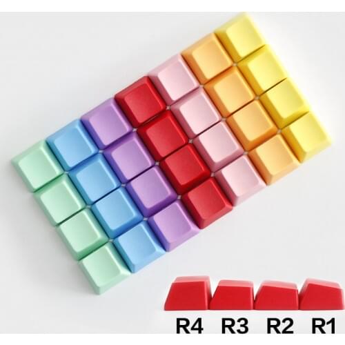 4pc no letter thicken pbt mechanical keyboard keycaps oem colorful R1 R2 R3 R4 replacement key cap for cherry switches key board