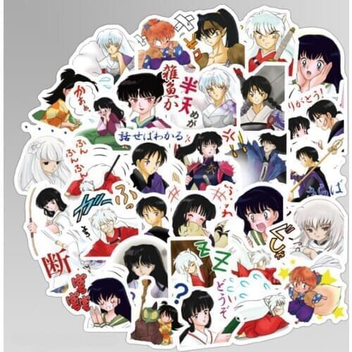 40 Pcs/pack Cartoon Anime Inuyasha Decortive Sticker Waterproof Suitcase DIY Laptop Guitar Skateboard Toy Label Stickers Toys