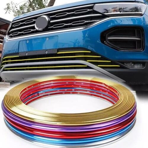 8M DIY Accessory Tire Rim Protective Car Chrome Wheel Hub Decoration Moulding Trim Strip Tape Auto Accessory Decor Sticker