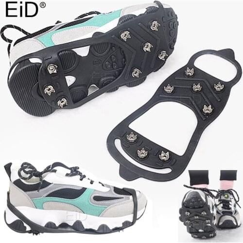 8 Teeth Climbing Crampons for outdoor winter Walk Ice Fishing Snow Skid Shoes Antiskid Shoes Manganese Steel Shoe Covers Crampon