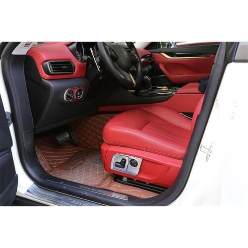 Auto Car Interior Seat Adjust Button Switch Knob Panel Frame Trim Sequins Sticker Fit For Maserati LEVANTE 2016 Car-styling ABS