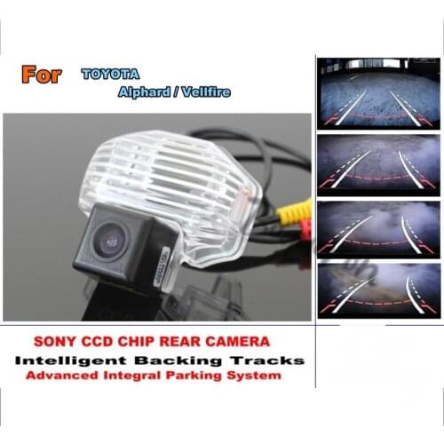 Car Intelligent Parking Tracks Camera / For TOYOTA Alphard / Vellfire 2008 ~ 2015 HD Back up Reverse Camera / Rear View Camera