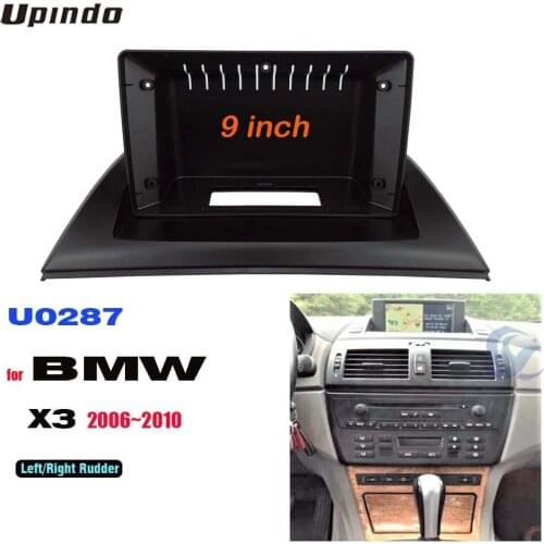 2 Din 9 Inch Car Radio installation DVD GPS Mp5 ABS PC Plastic Fascia Plane Frame For BMW X3 2006-2010 Dash Kit