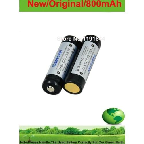 Free shipping!!!!2PCS/LOT Original Keeppower 3.7V 14500 800mAh PROTECTED Li-ion battery