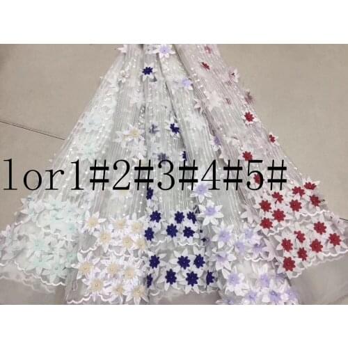 Sequin fabric Free shipping stock 5yards xc012# 5color tulle mesh lace fabric for bridal wedding dress/sawing