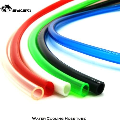 Bykski PC Water Cooling PVC Hose Tube Soft Pipe 10X13MM,10X16MM,13X19MM, White/Transparent/Red/Black/Blue. Multi Colors 1M