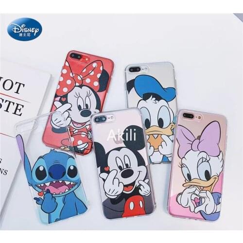 Disney Mickey Minnie Phone Case Donald Duck Stitch for IPhone12ProMax Iphone 11 Cases for Girl Women Phone Accessories Gift