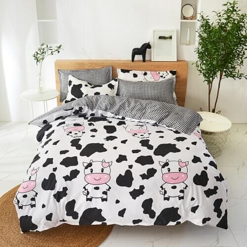 Black White Leopard Printed Bed Cover Set Kid Boy Duvet Cover Adult Child Bed Sheets And Pillowcases Comforter Bedding Set