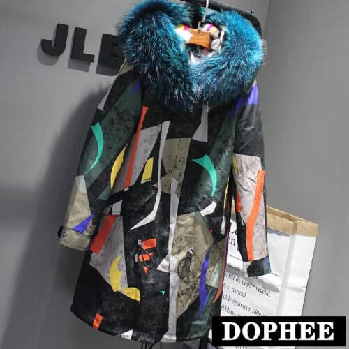 Женские зимние парки с натуральным мехом Dophee China At AliExpress