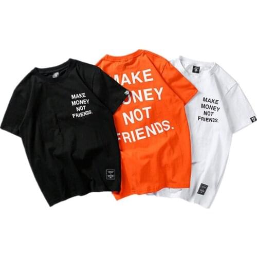 April MOMO 2021 Fashion Men T-Shirts Summer Brand High Quality Hip Hop Letter Printing Mens T Shirt Male Cotton T Shirts