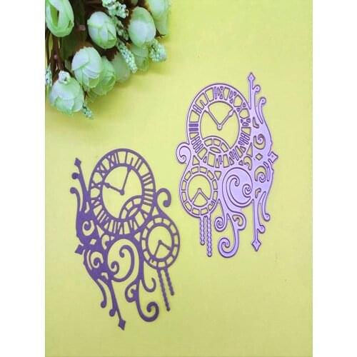 Exquisite Gorgeous Roman Time Axis Vintage Clock Shape Cut Dies Stencils For DIY Scrapbooking Card Album Photo Decoration