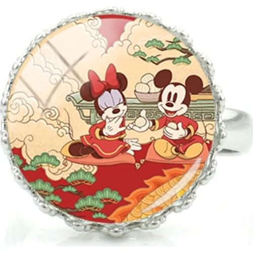Disney Mickey Minnie Play Ring Art Ring Crown Trend Taste Design Jewelry Fashion Design Jewelry Lady Ring