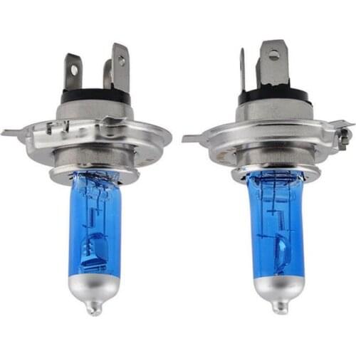 2pcs H4/HB2 9003 Xenon White 12V 55W 6000K Bright Light Halogen Headlight Bulb Super Bright White Light Car Accessories