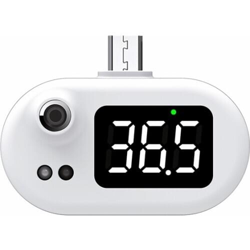 Mini Thermometer Mobile Phone Digital Thermometer With LED Display USB Non-contact Infrared Temperature Sensor Type-C Hygrometer