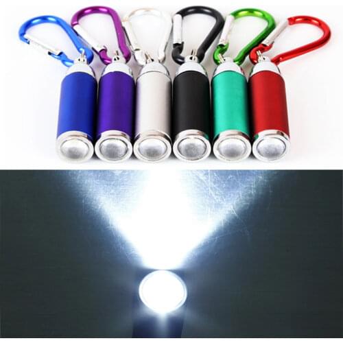 Mini Keychain Small Lamp LED Flashlight Torch KeyChain Keyring Key Chain Ultra Bright Portable for Outdoor Camping Accessories