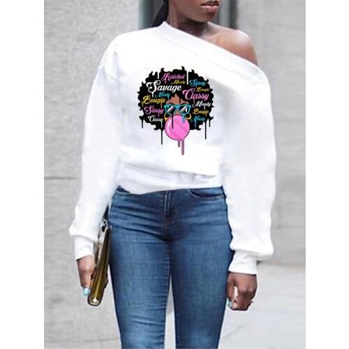 Fashion women sweatshirt elegant autumn winter pullover top long sleeve loose hoodies print hooded ladies streetwear