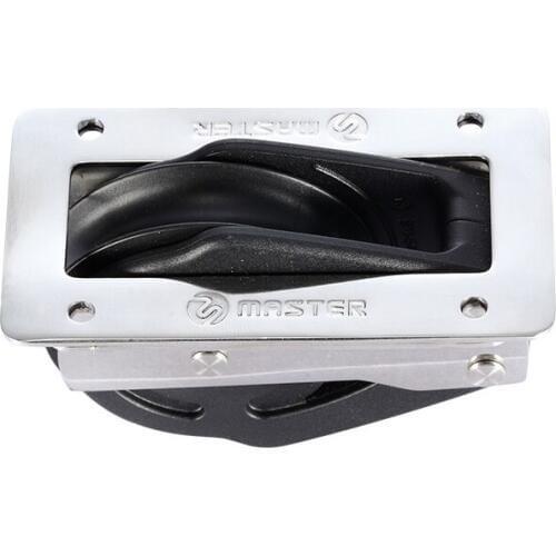 Marine Sailboat Dinghy 57mm 2 1/4 Inch Deluxe Single Deck-exit Stainless Steel Cover Block Small Boat Block Master SPB-5724F