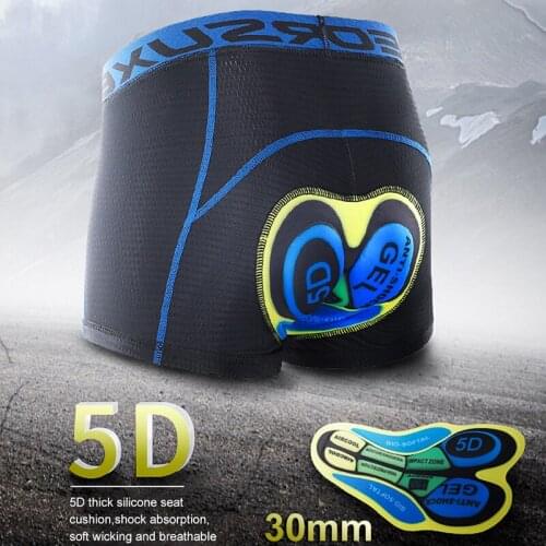 Mens Shorts Cycling Shorts For Men Women Biker Shorts Sport Compression Underwear 5D Thickened Shockproof Breathable MTB Shorts