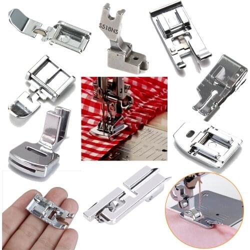 New Hot Domestic Sewing Machine Accessories Presser Foot Feet Kit Set Hem Foot Spare Parts