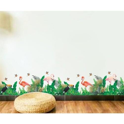 Flamingo Bird Butterfly Wall Sticker For Shop Office House Baseboard Decoration Diy Waterproof Natural Mural Art Pvc Home Decals
