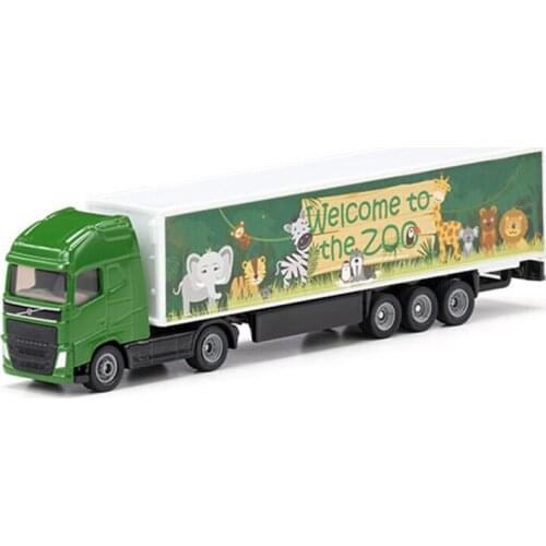 1:32 German Simulation Truck Boxed 1627 Welcome To The Zoo Container Truck Childrens Toys Alloy Car Mode Gift for Boys