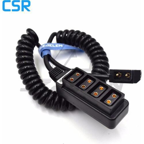 New D-Tap Male to 4-Port P-Tap Female Hub Adapter Splitter for ARRI/RED/SONY Camera Power Supply Distributor, fourway splitter