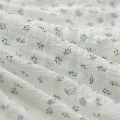Small Fresh Shredded Flower Bubble Polyester Fabric Crushed Sewing
