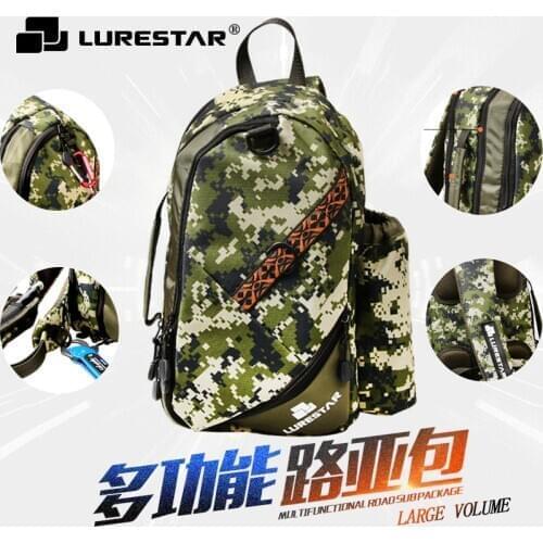 Bolsa-Pesca Fishing Bag Lure Gear Backpack Single-Shoulder Multi-Function Crossbody Outdoor Sports Waterproof Camouflage Fashion