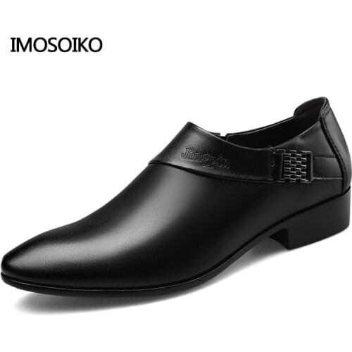 2021 New Mens Wedding Shoes Elegant Leather Shoes Business Shoes Mens Formal Shoes Korean Fashion Footwear Loafers Size 38-48
