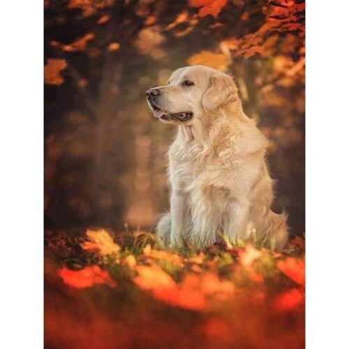 Animal Dog Embroidery 11CT Cross Stitch Kits Needlework Craft Set Printed Canvas Cotton Thread Home Decoration Dropshipping