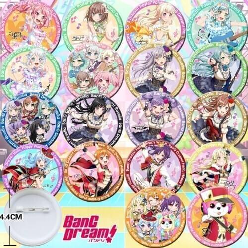 BanG Dream! Badge Hikawa Sayo Minato Yukina Toyama Kasumi Collect Backpack Bags Bedge Button Brooch Pin Souvenir Anime Cosplay