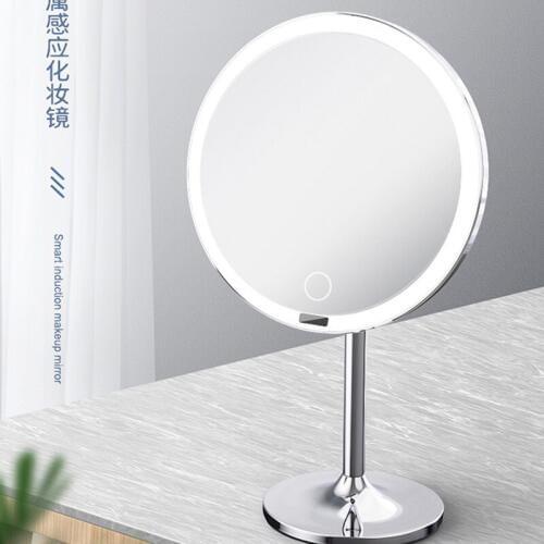 LED Touch Screen Light Makeup Mirror with 5X Magnifying Smart Sensor Desktop Vanity Mirror 8.5 inch HD Mirrors For Beauty Makeup