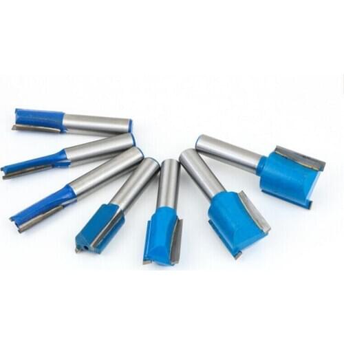 Hot 1PC 8mm Shank Slotted Straight Woodworking Router Bit Wood Cutter Cutting Diameter Carpenter Milling Cutter Woodworking Tool