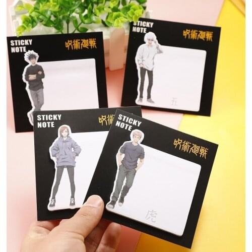 10 Pcs/lot Anime Jujutsu Kaisen Sticky Note Toys Yuji Itadori Gojo Satoru Note Sticker Toy Gift