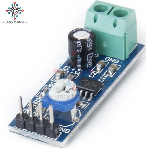 2PCS 200 Times Gain 5V-12V LM386 Audio Amplifier Module 10K Adjustable Resistance 200 Multiplier Speaker Wire Holder