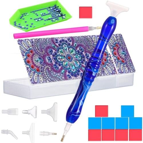 23 pieces Diamond Painting Tool Resin Point Drill Pen Storage Box Kit With Clay Wax And Tray And Penholder For Diamond Embroider