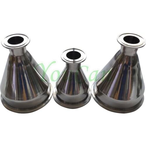2x1.5inch 3x1.5inch 4x1.5inch 3x2inch 4x2inch Sanitary Tri Clamp Reducer SS304 Stainless Steel Ferrule 50.5-119mm