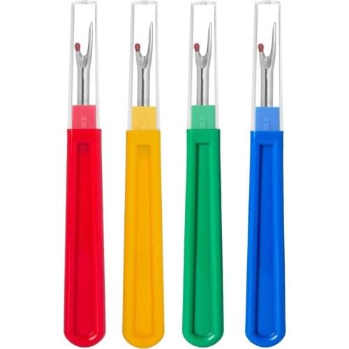 Sewing Accessories Stitch Picker 4 pcs Plastic Handle Craft Thread Cutter Seam Ripper Stitch Ripper Sewing Tool AA7402