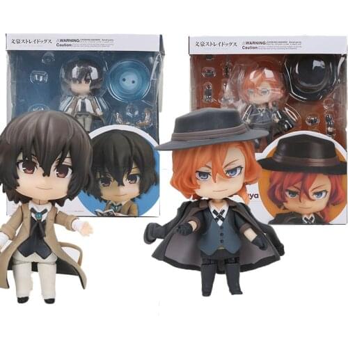 Bungo Stray Dogs Dazai Osamu Anime Figure Nakahara Chuya Nakajima Atsushi Q version 676 657 PVC Action Figures Collectible Model
