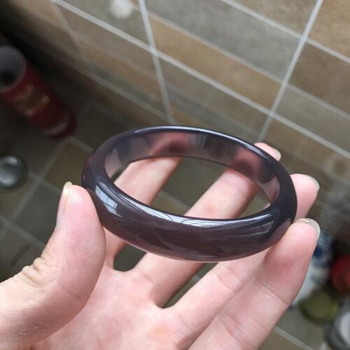 Brazil natural gray purple pure chalcedony bracelet female jewelry emperor purple jade bracelet cb01