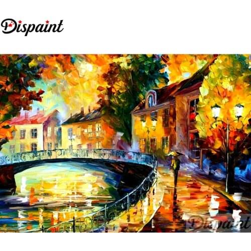 Dispaint Full Square/Round Drill 5D DIY Diamond Painting "Colored oil painting"3D Embroidery Cross Stitch Home Decor Gift A12369