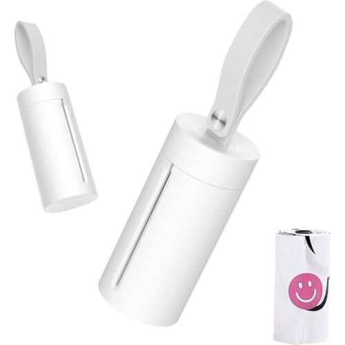 Dog Poop Bag Dispenser x 15 Leak Proof Dog Waste Bags Holder Easy Detach Portable Lightweight Dog Waste Bag Dispenser for Leash